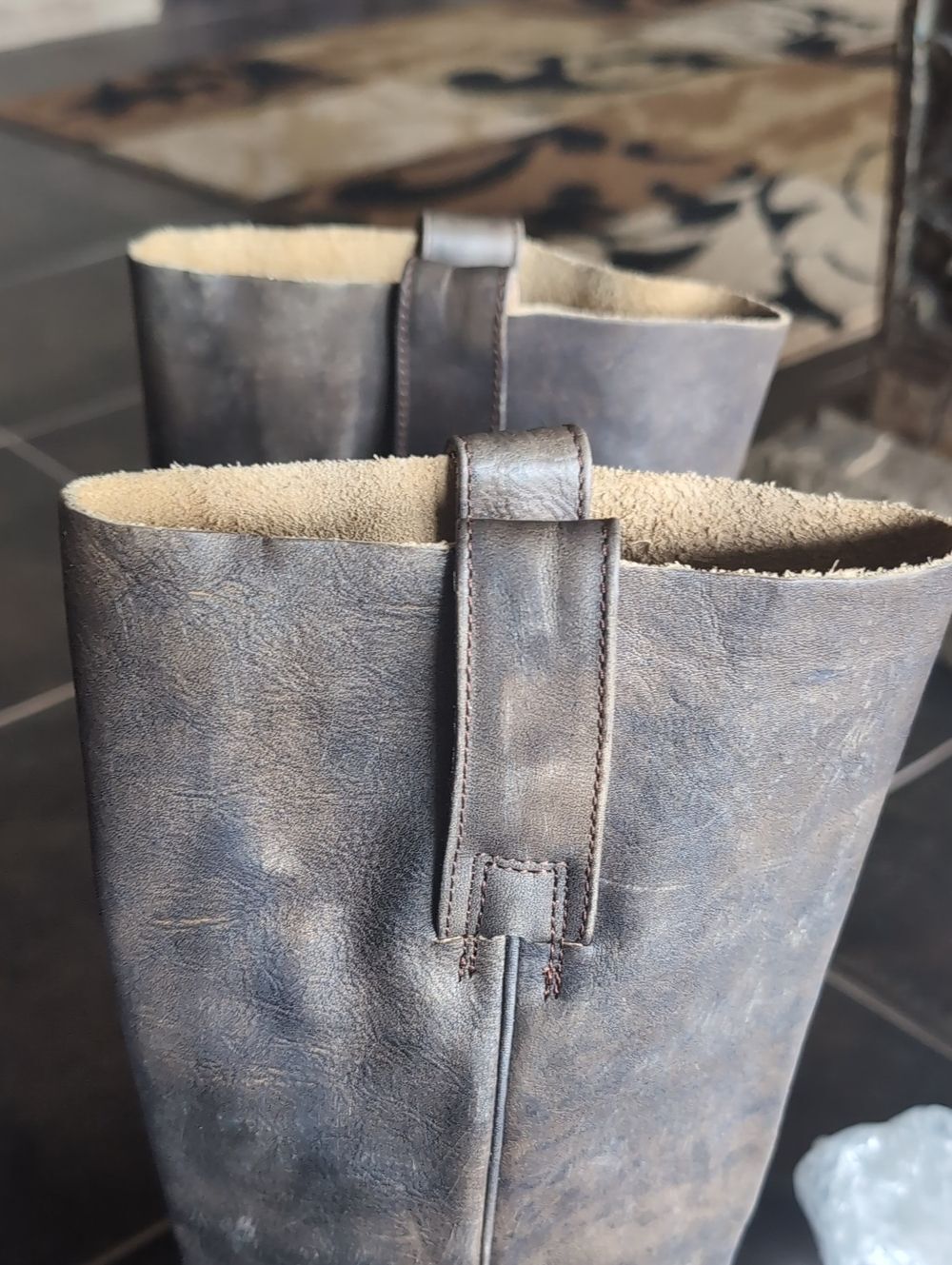 Freebird by Steven Timber Stone w Black 🖤 Harness Tall Leather Riding Boots - Picture 14 of 16